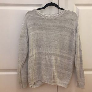Grey cross back sweater